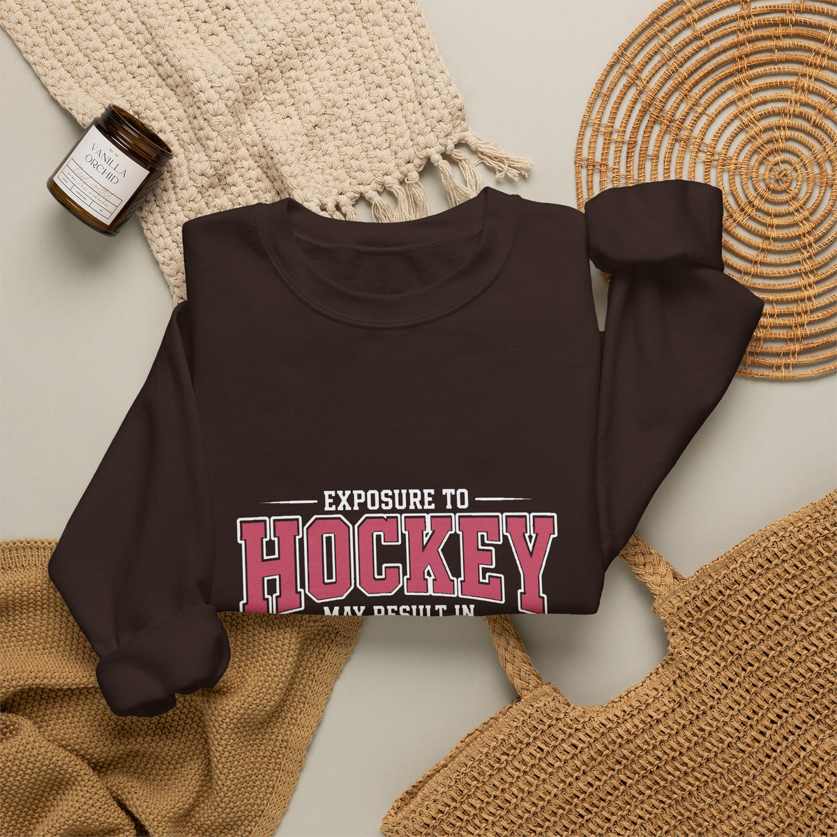 Hockey Happiness Crewneck Sweatshirt for Women