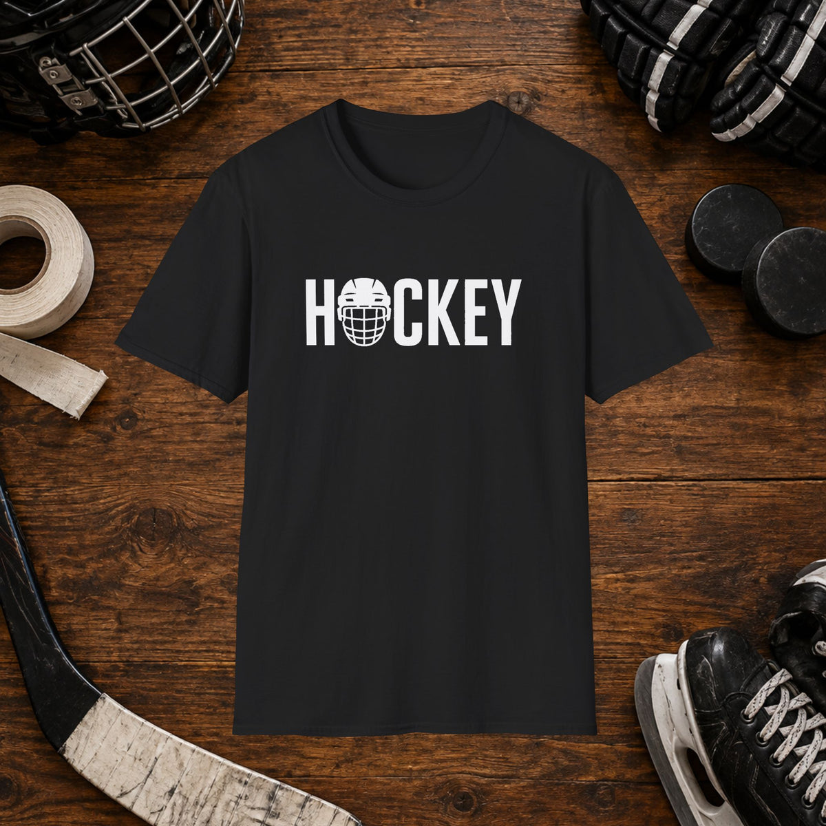 Hockey Helmet Graphic T-Shirt
