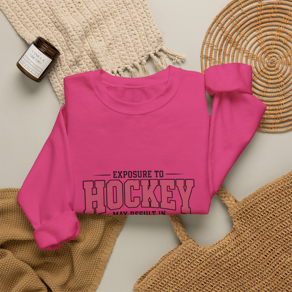 Hockey Happiness Crewneck Sweatshirt for Women