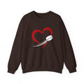 Heart Puck Hockey Crewneck Sweatshirt