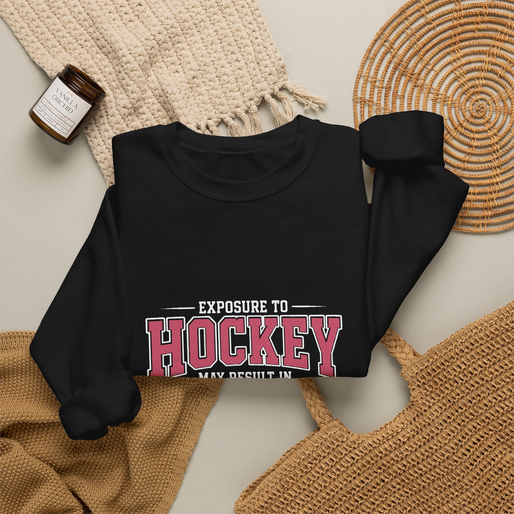 Hockey Happiness Crewneck Sweatshirt for Women