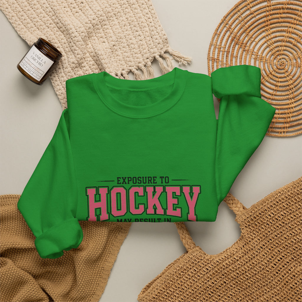 Hockey Happiness Crewneck Sweatshirt for Women