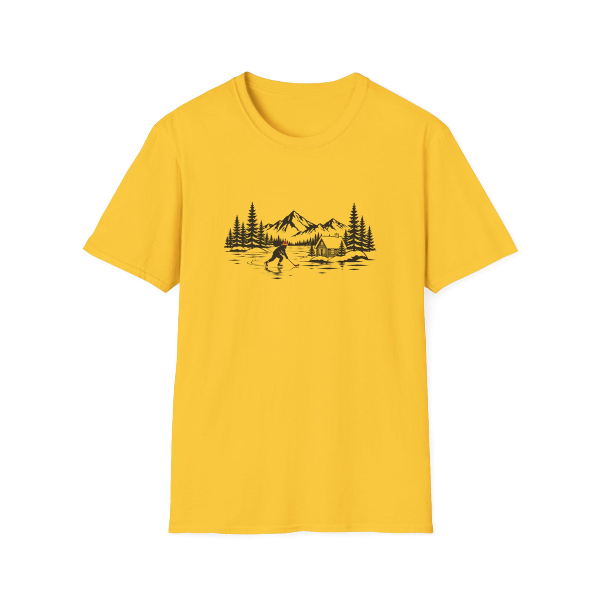 Pond Hockey Red Hat T-Shirt