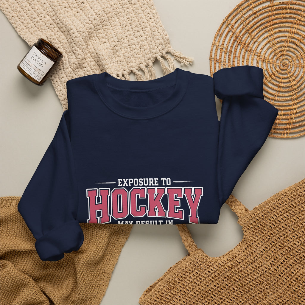 Hockey Happiness Crewneck Sweatshirt for Women