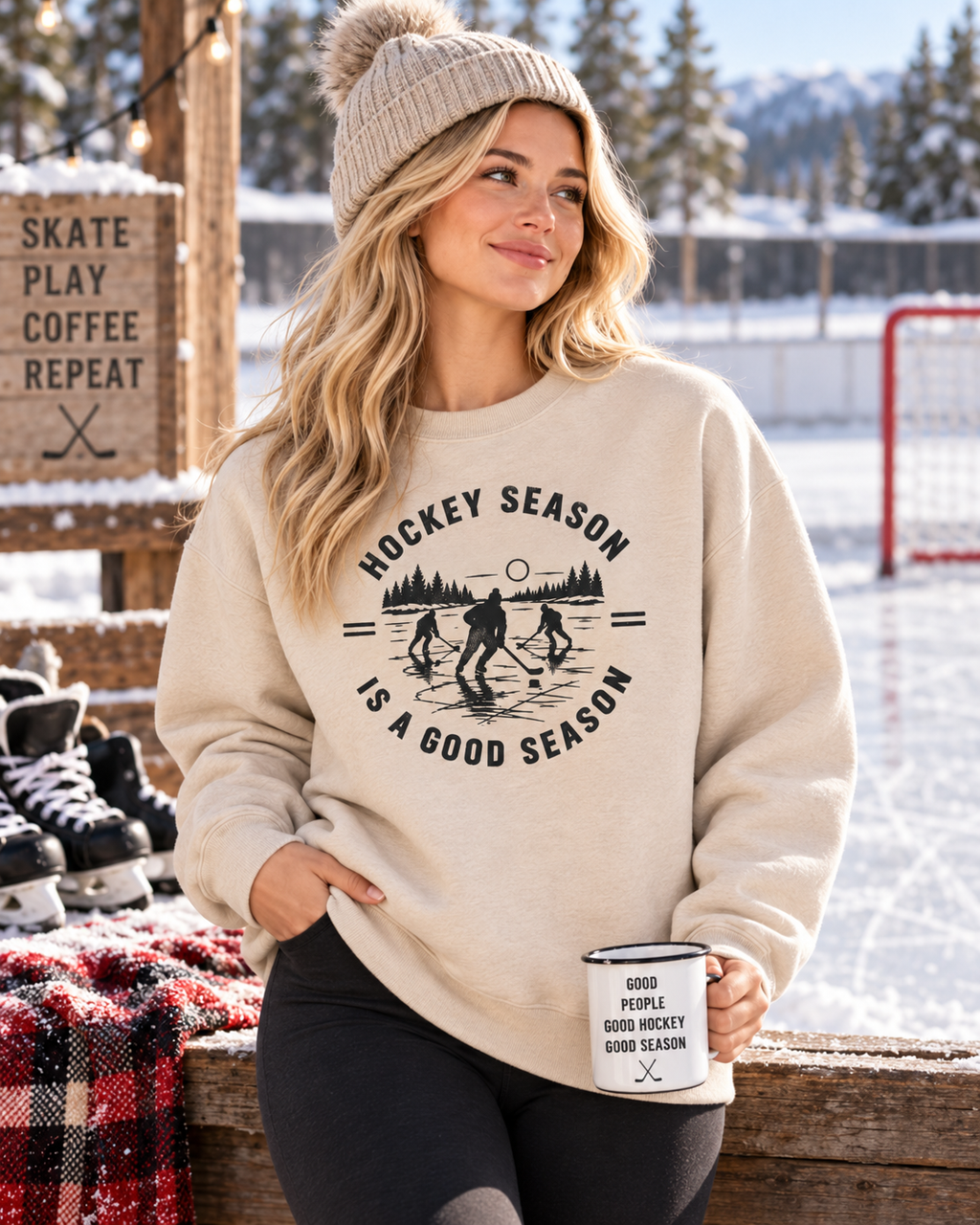 Hockey Season Is a Good Season Sweatshirt