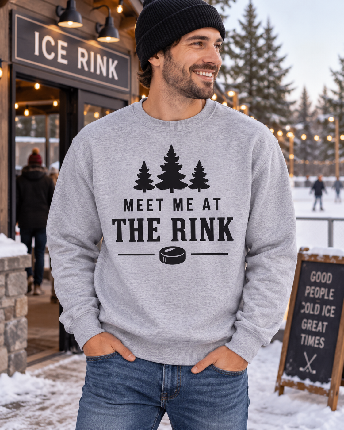 Meet Me at the Rink Hockey Sweatshirt