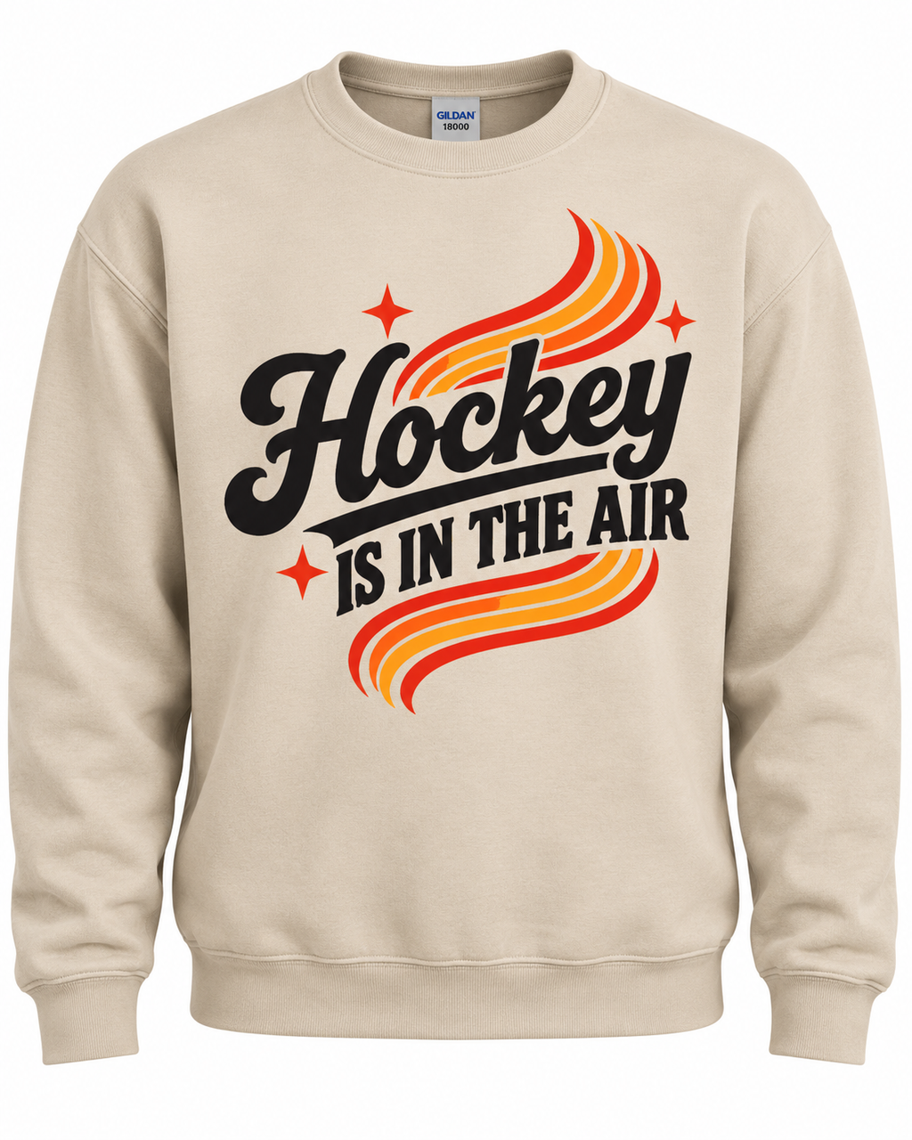 Hockey Is In The Air Retro Hockey Sweatshirt