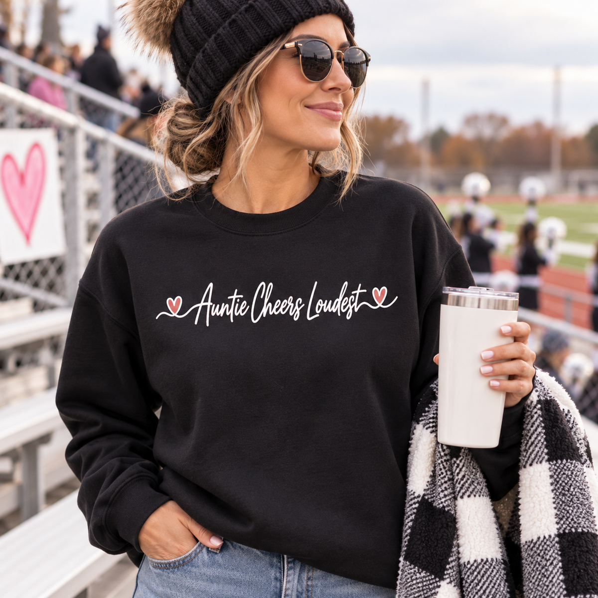 Auntie Cheers Loudest Sweatshirt