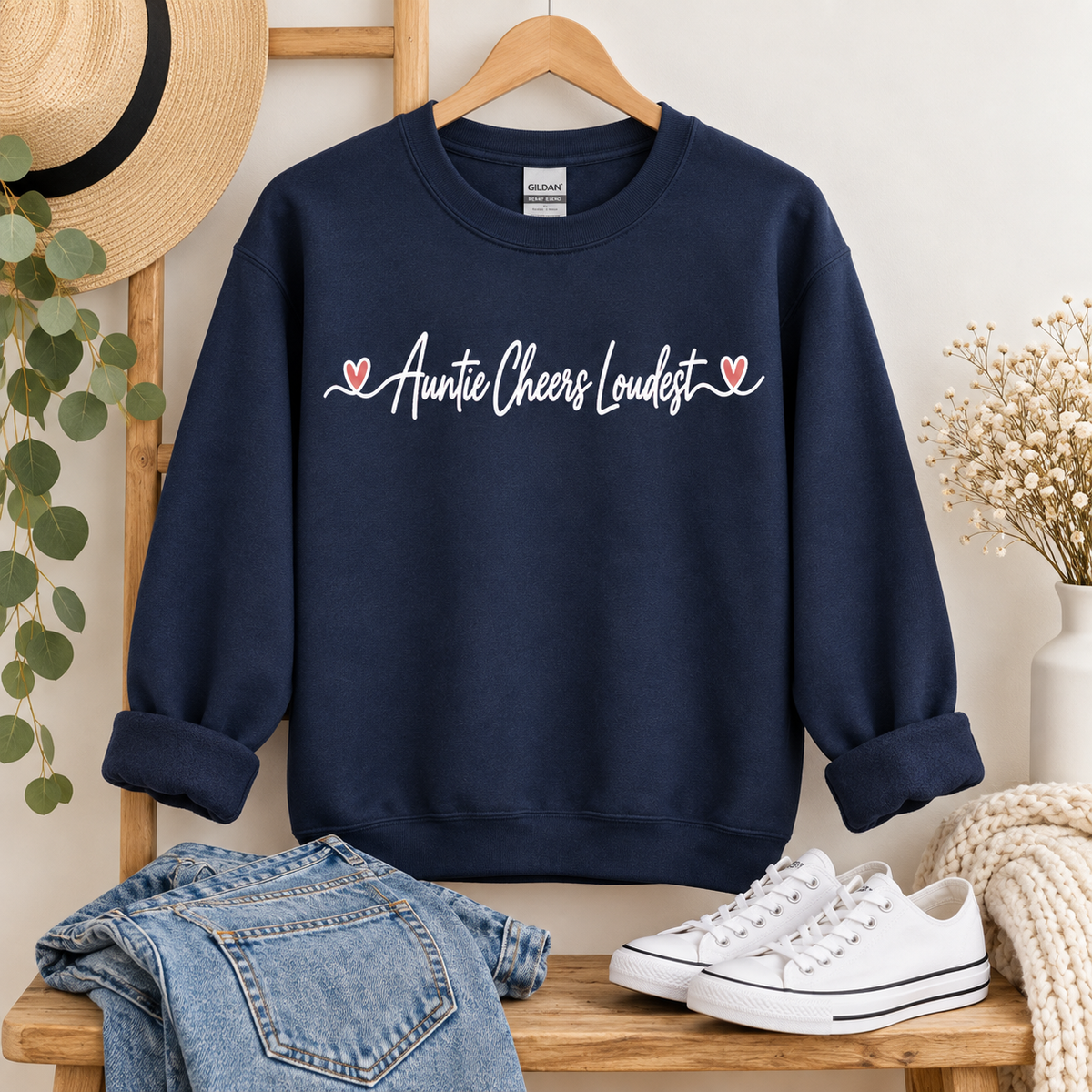 Auntie Cheers Loudest Sweatshirt