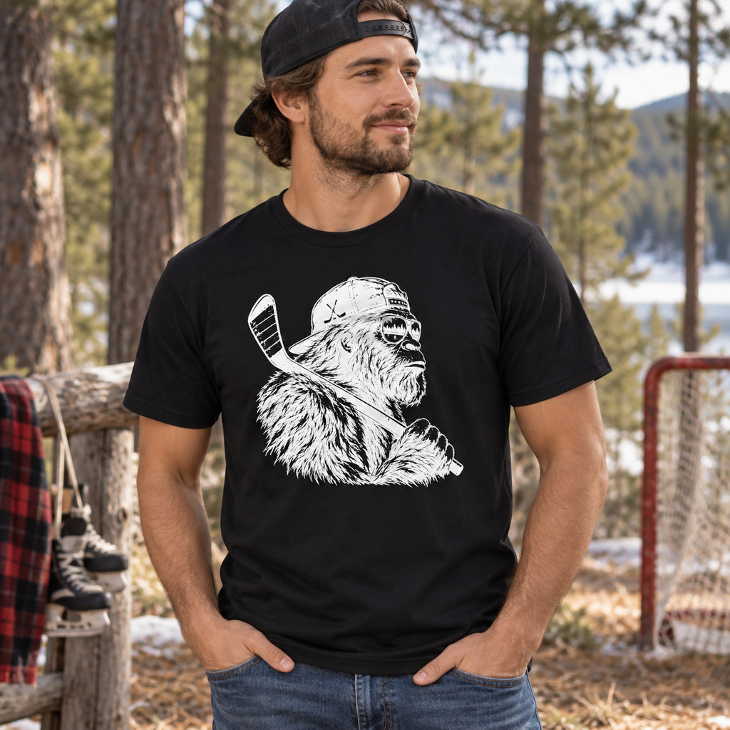 Bigfoot Hockey T-Shirt | Sasquatch Graphic Tee