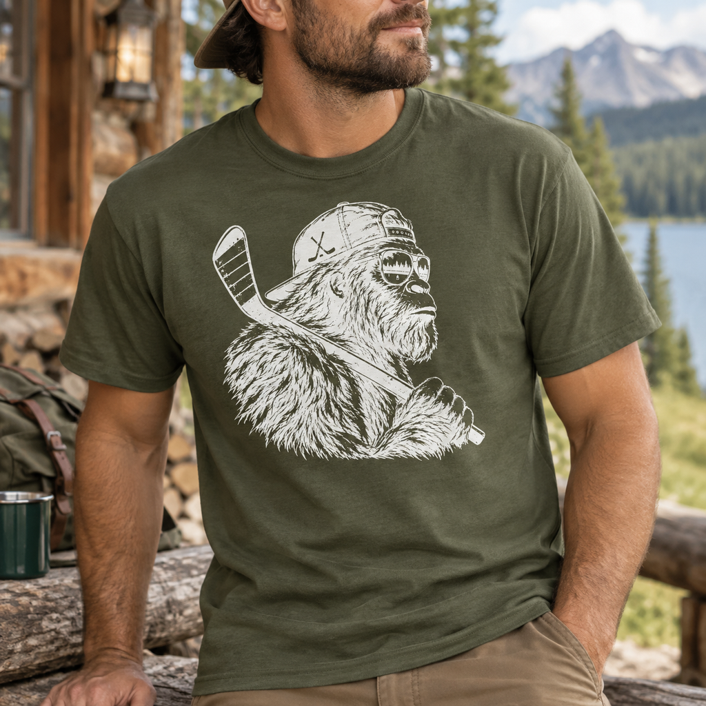 Bigfoot Hockey T-Shirt | Sasquatch Graphic Tee
