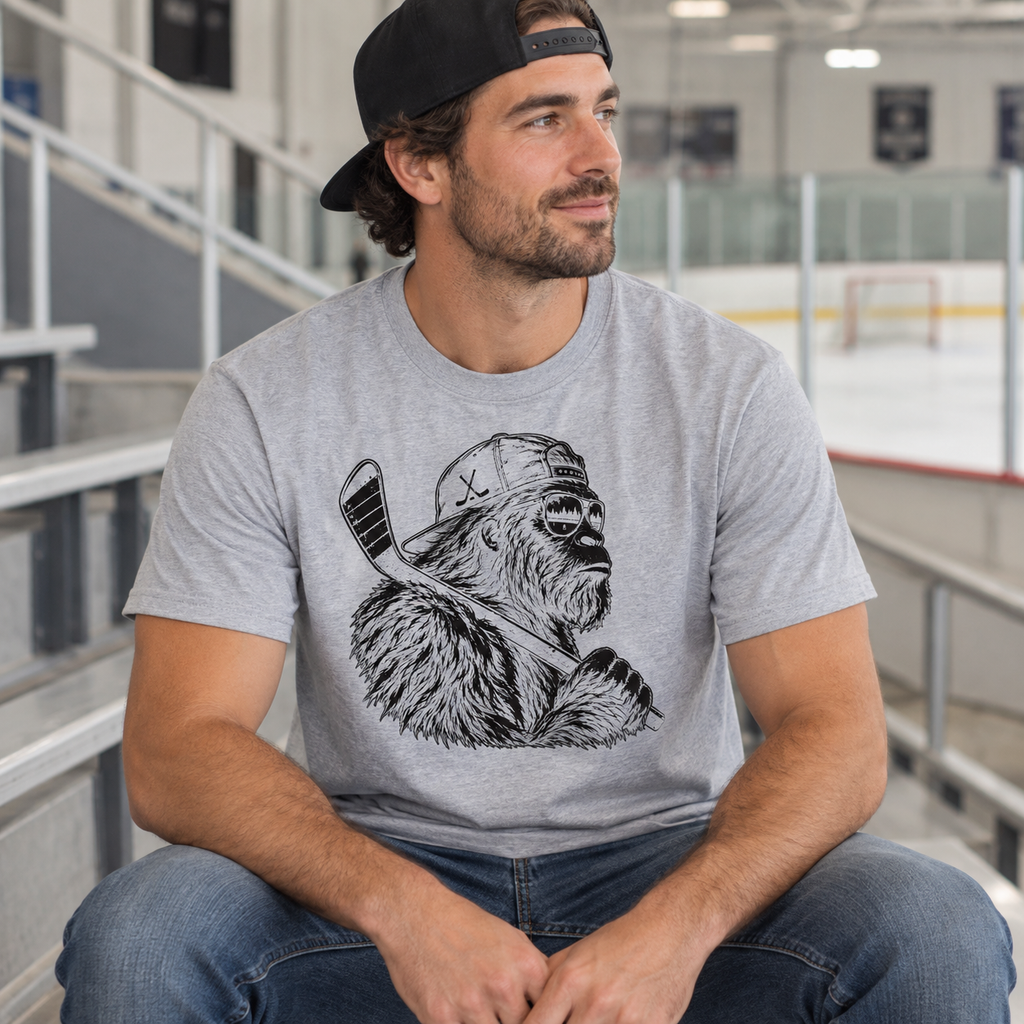 Bigfoot Hockey T-Shirt | Sasquatch Graphic Tee