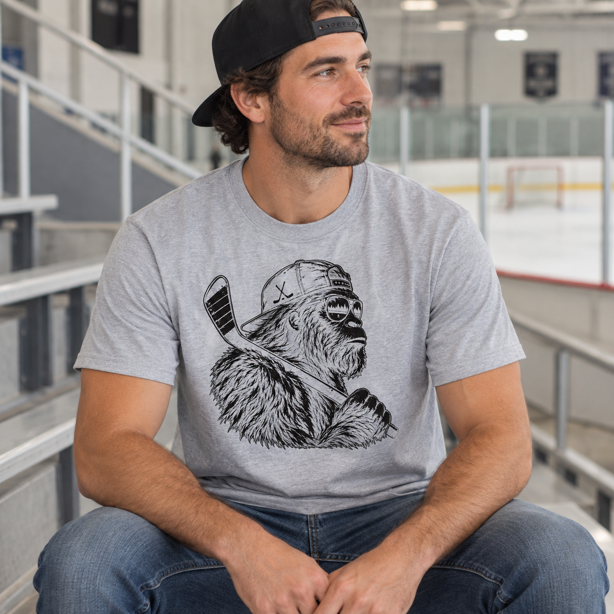 Bigfoot Hockey T-Shirt | Sasquatch Graphic Tee