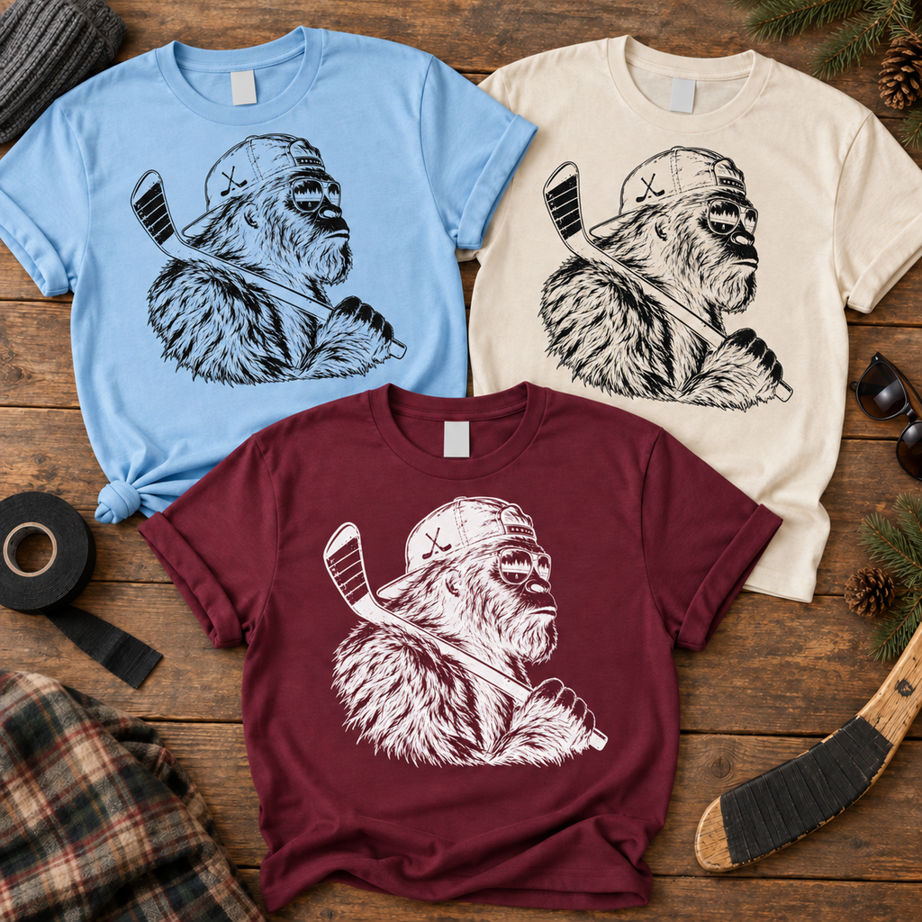 Bigfoot Hockey T-Shirt | Sasquatch Graphic Tee