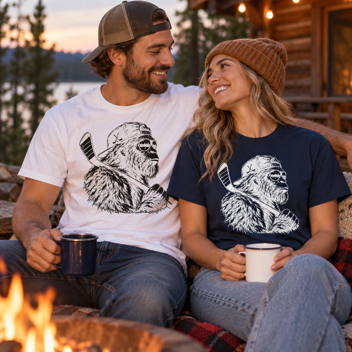 Bigfoot Hockey T-Shirt | Sasquatch Graphic Tee