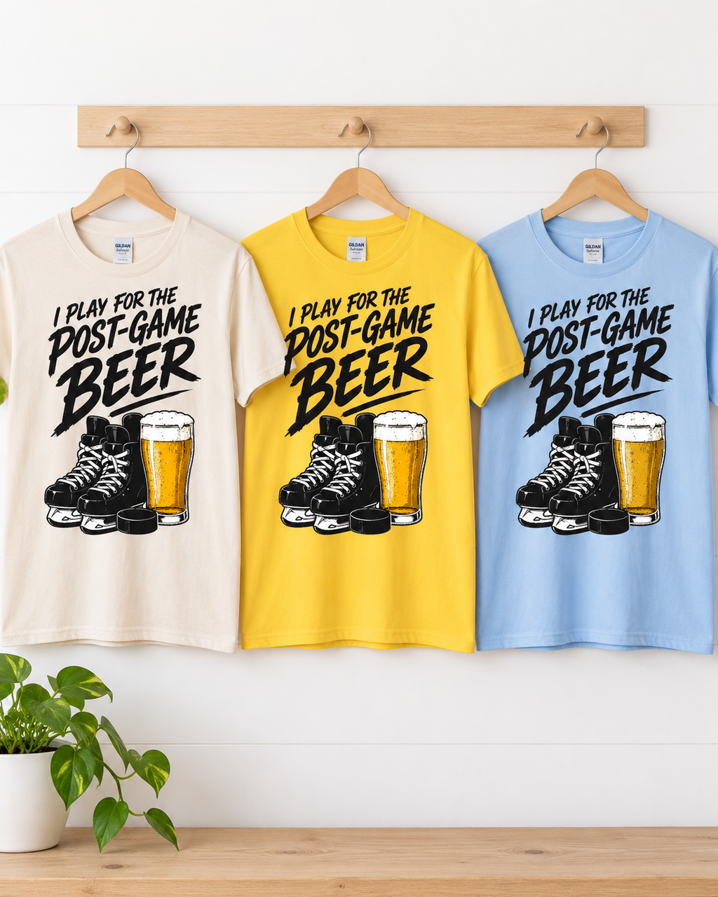 Post-Game Beer Hockey T-Shirt