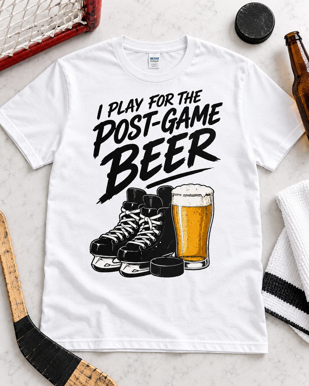 Post-Game Beer Hockey T-Shirt