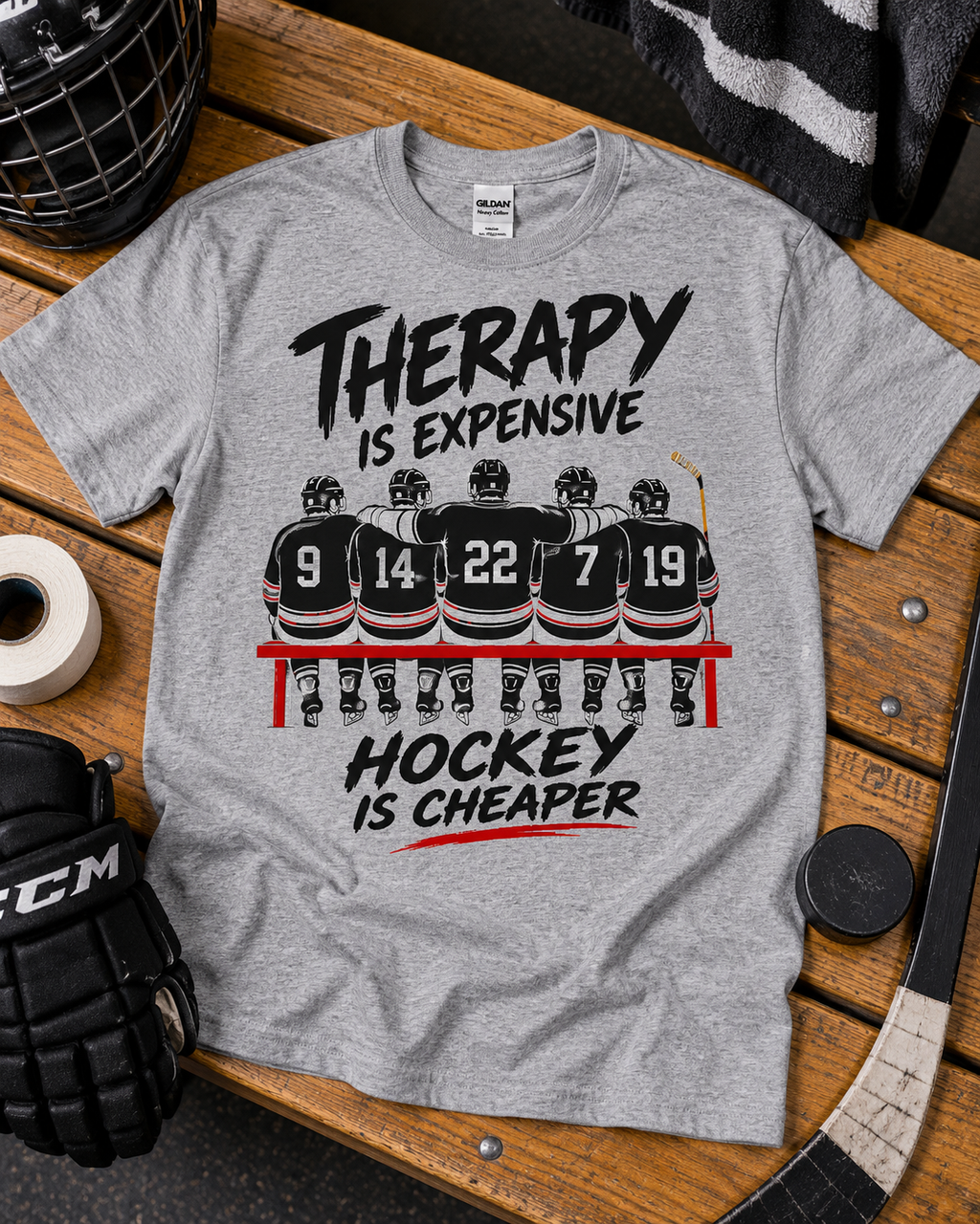 Therapy Is Expensive Hockey Is Cheaper T-Shirt