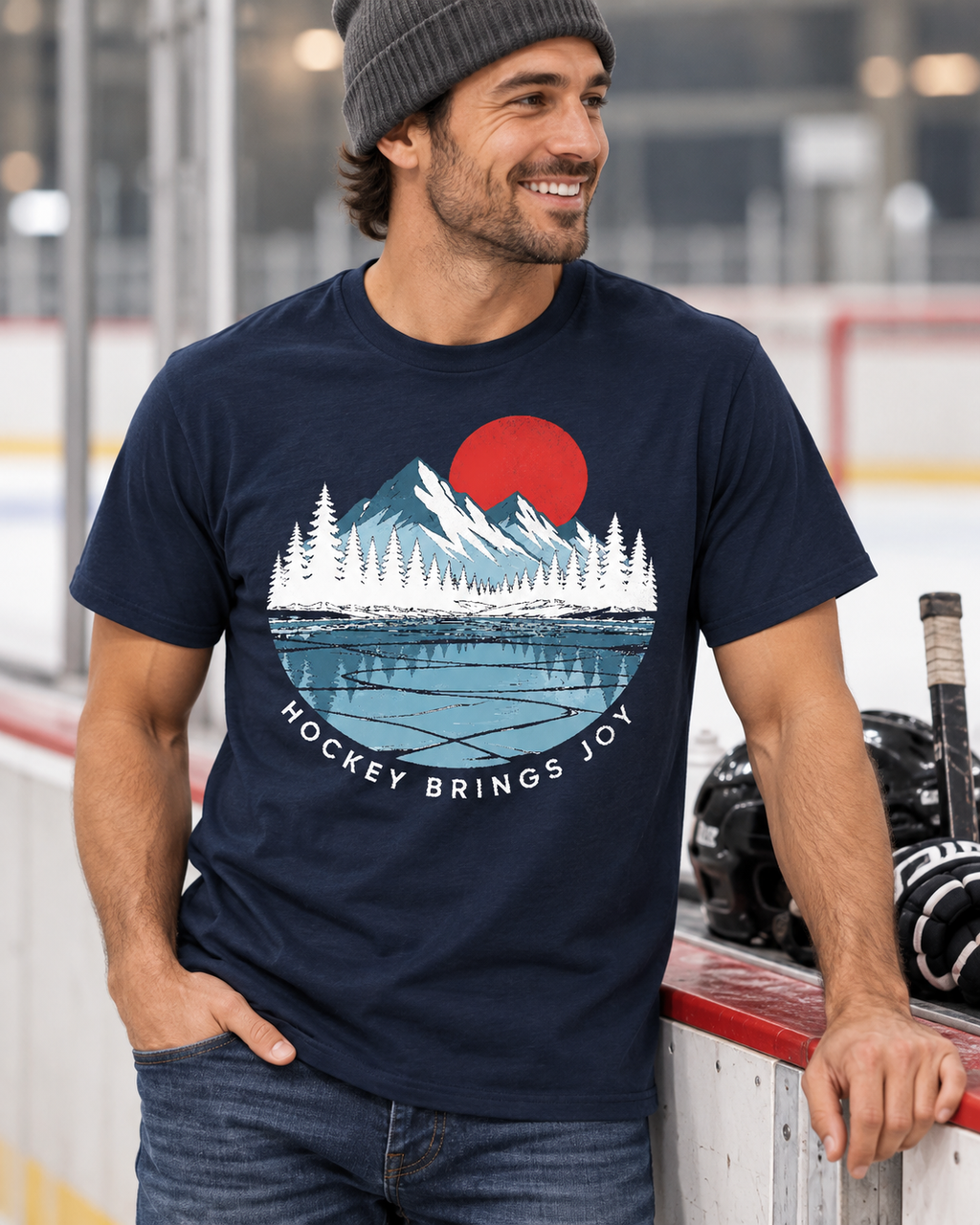 Hockey Brings Joy Pond Hockey T-Shirt