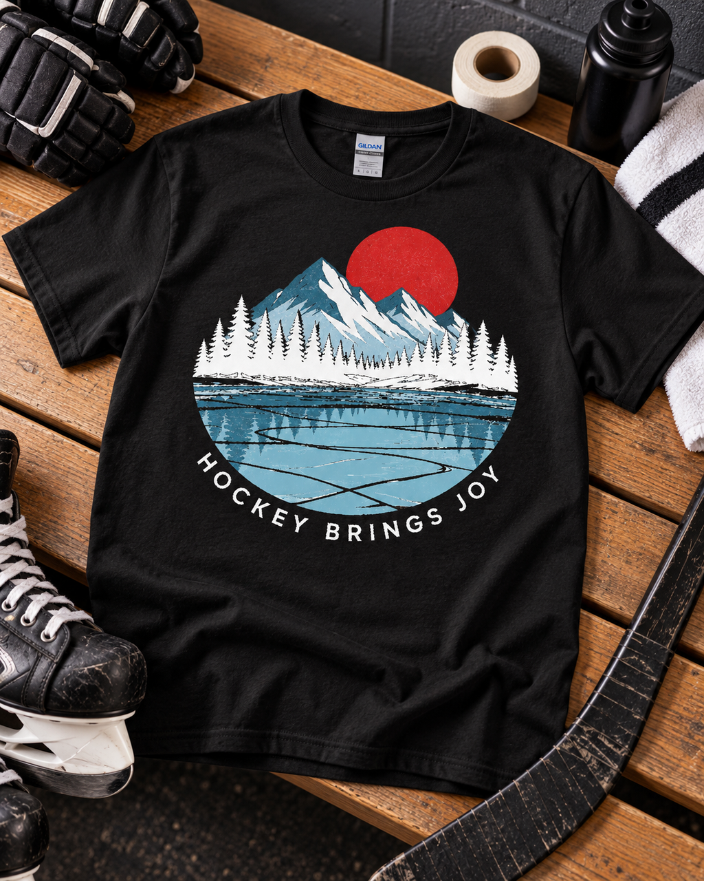Hockey Brings Joy Pond Hockey T-Shirt