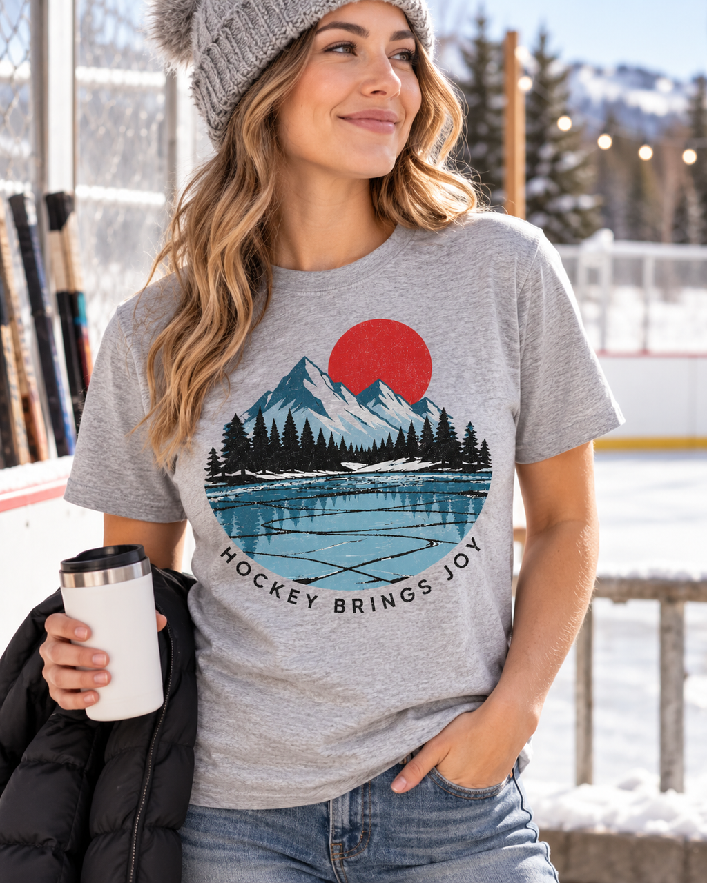 Hockey Brings Joy Pond Hockey T-Shirt
