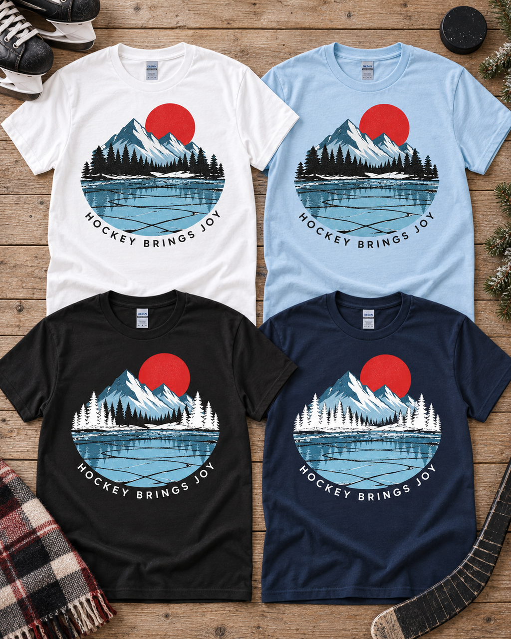 Hockey Brings Joy Pond Hockey T-Shirt