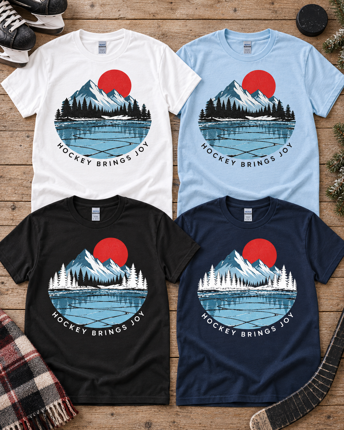 Hockey Brings Joy Pond Hockey T-Shirt