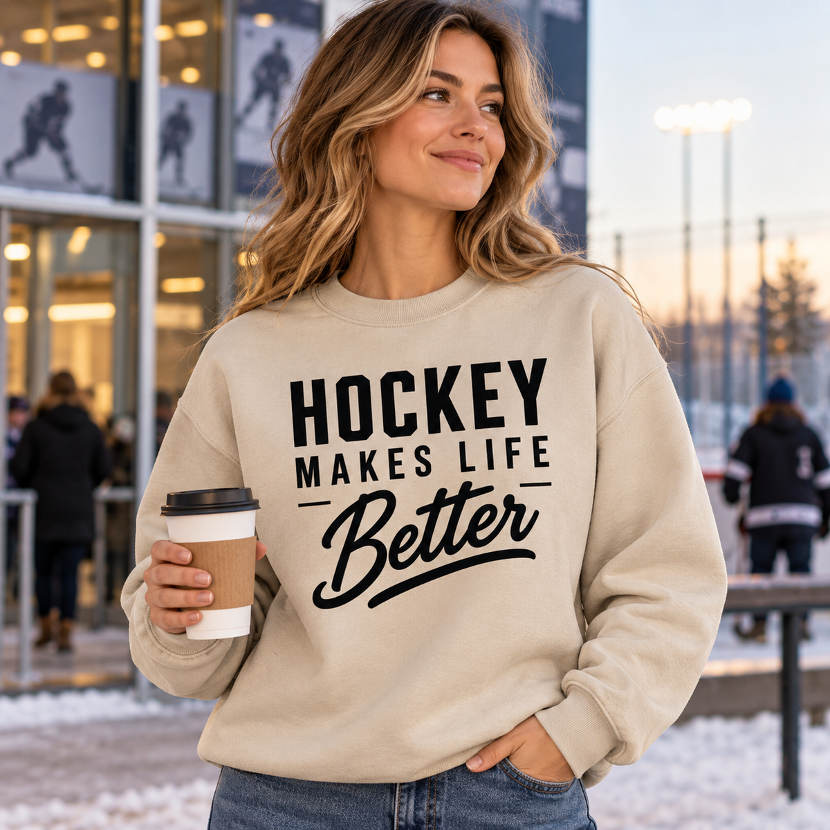 Hockey Makes Life Better Unisex Sweatshirt