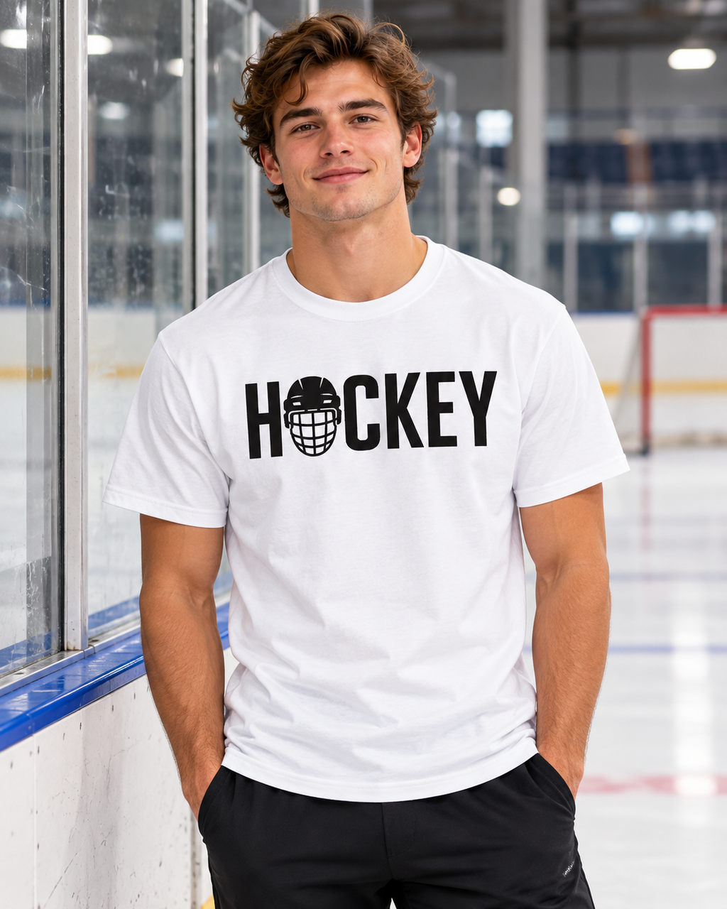 Hockey Helmet Graphic T-Shirt