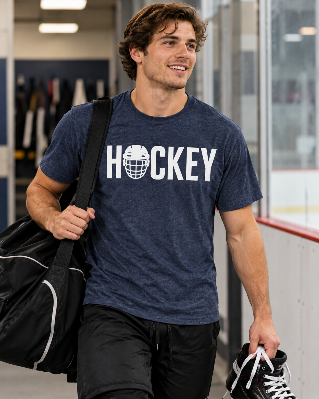 Hockey Helmet Graphic T-Shirt