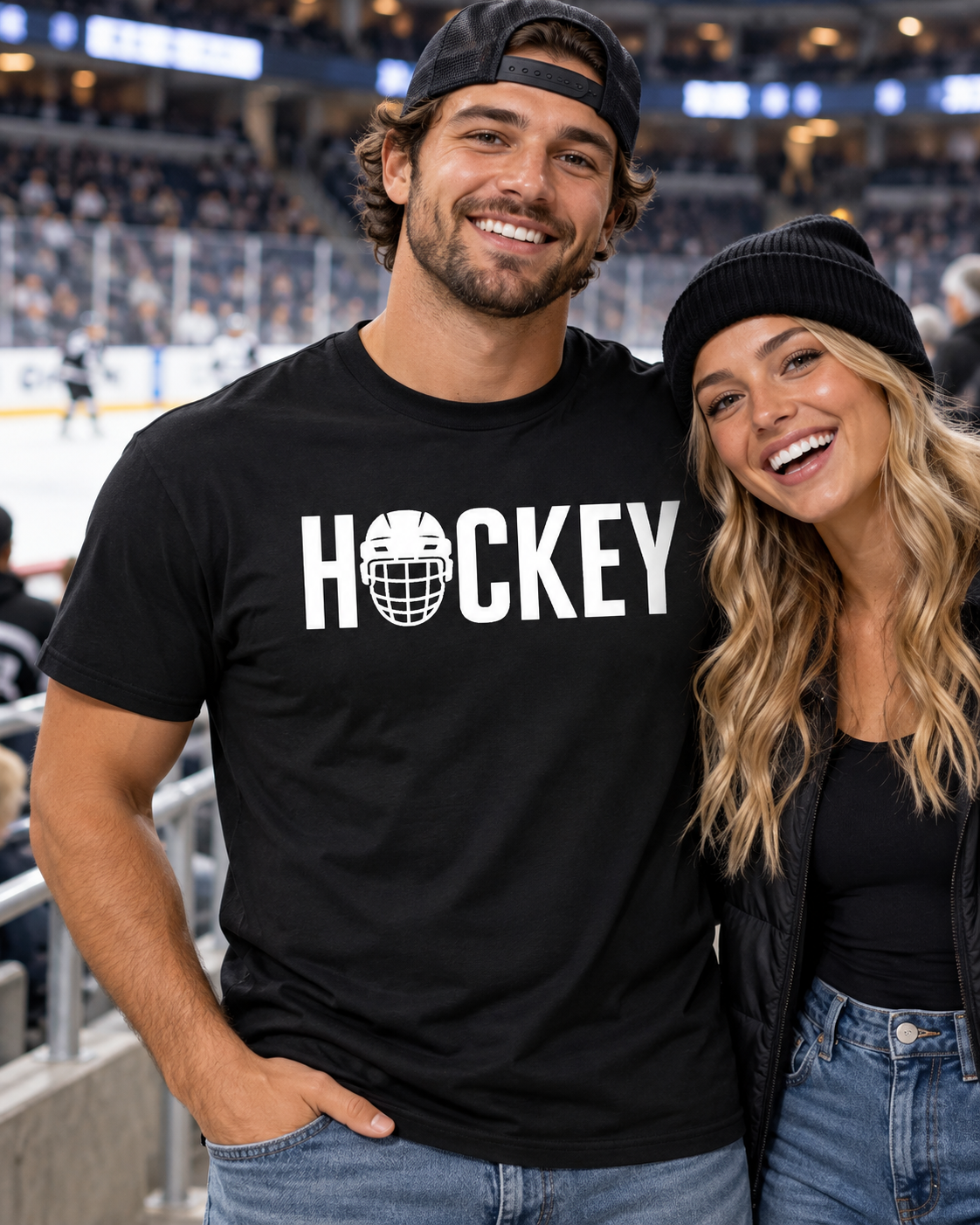 Hockey Helmet Graphic T-Shirt