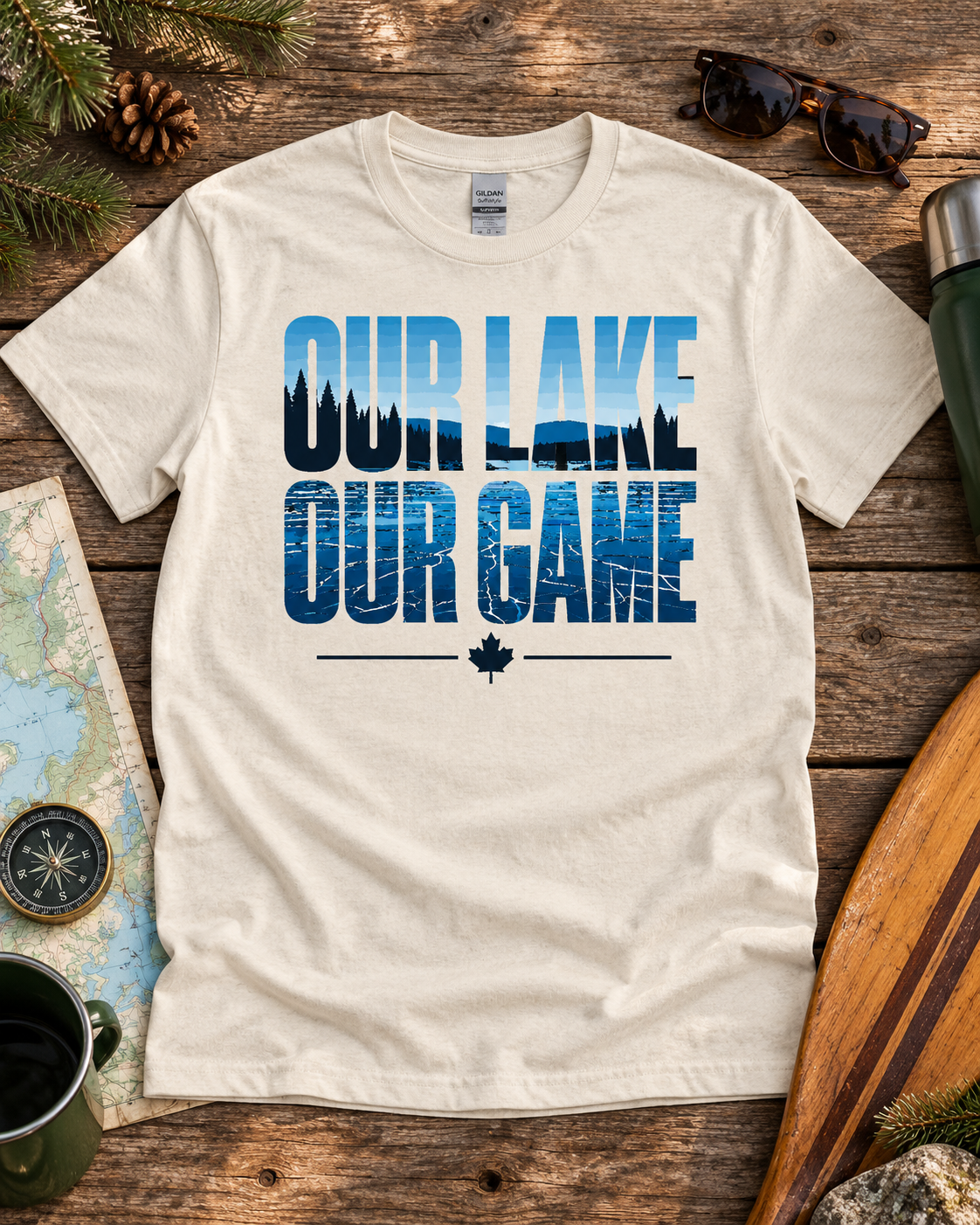 Our Lake Our Game Pond Hockey T-Shirt