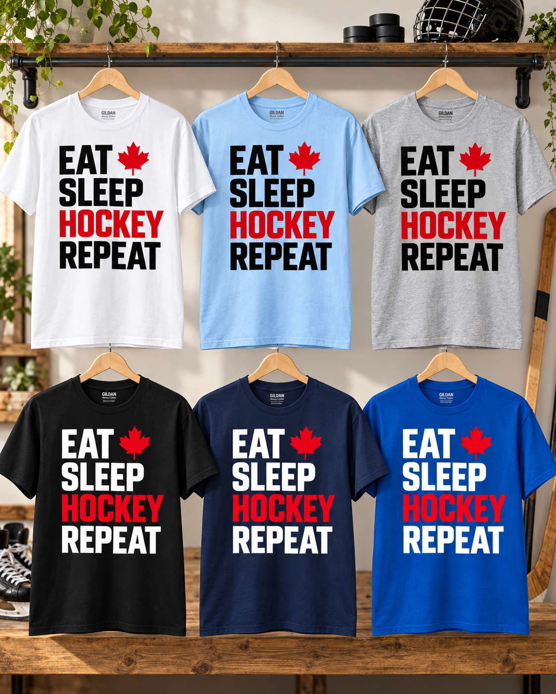 Eat Sleep Hockey Repeat T-Shirt