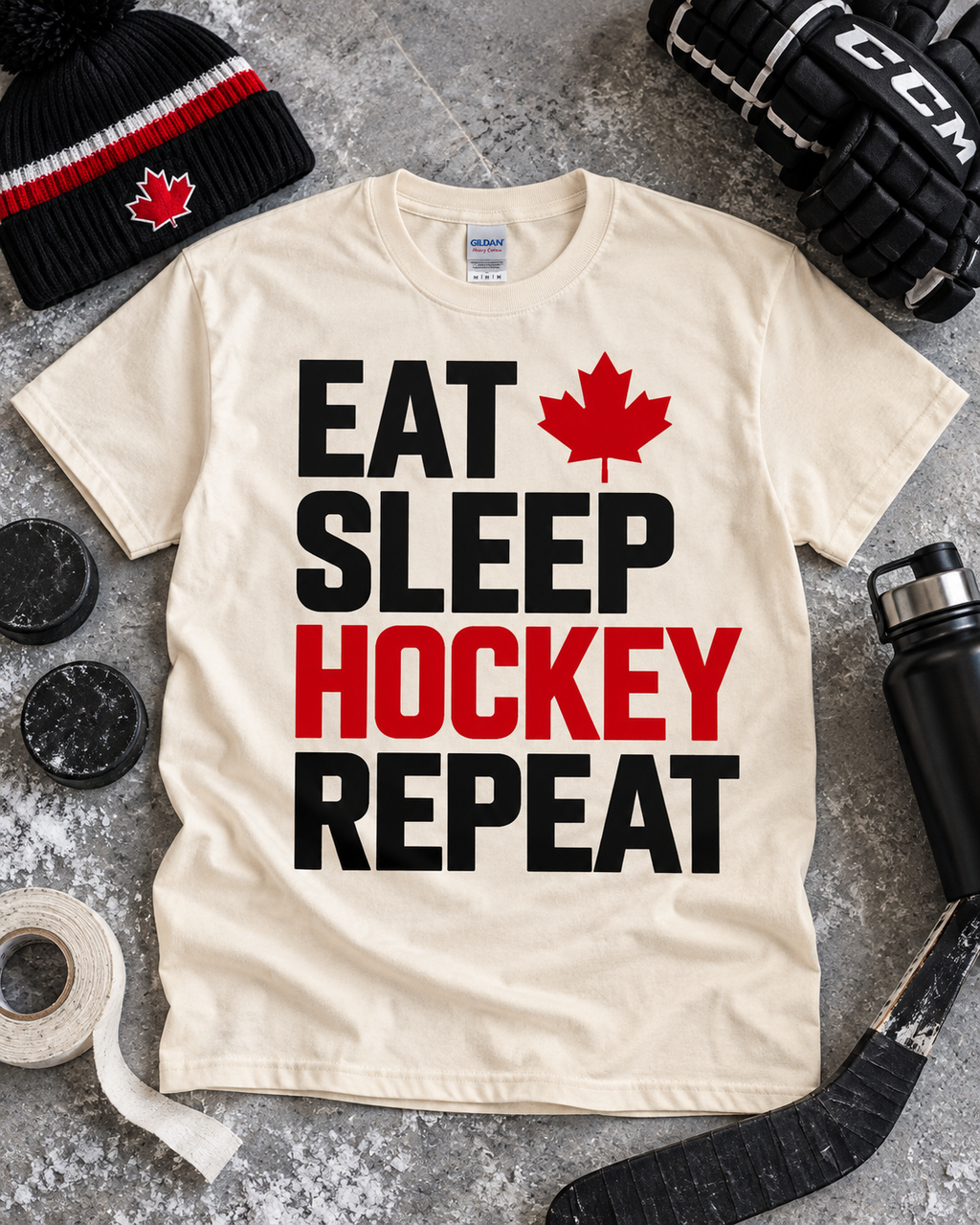 Eat Sleep Hockey Repeat T-Shirt