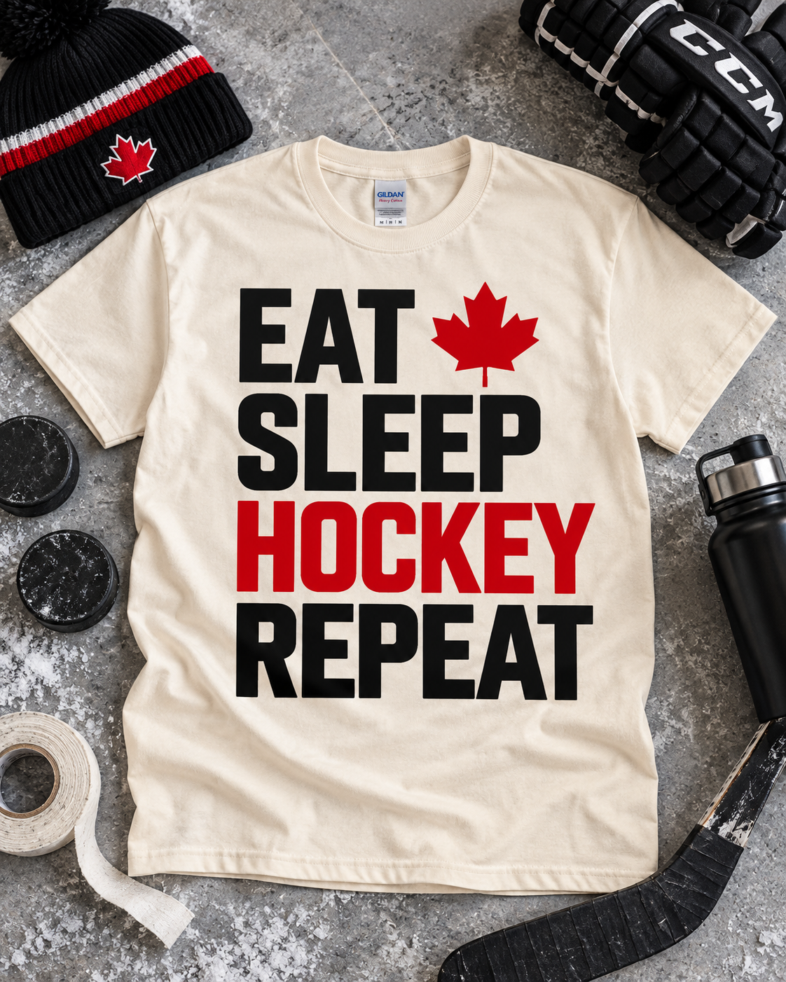 Eat Sleep Hockey Repeat T-Shirt