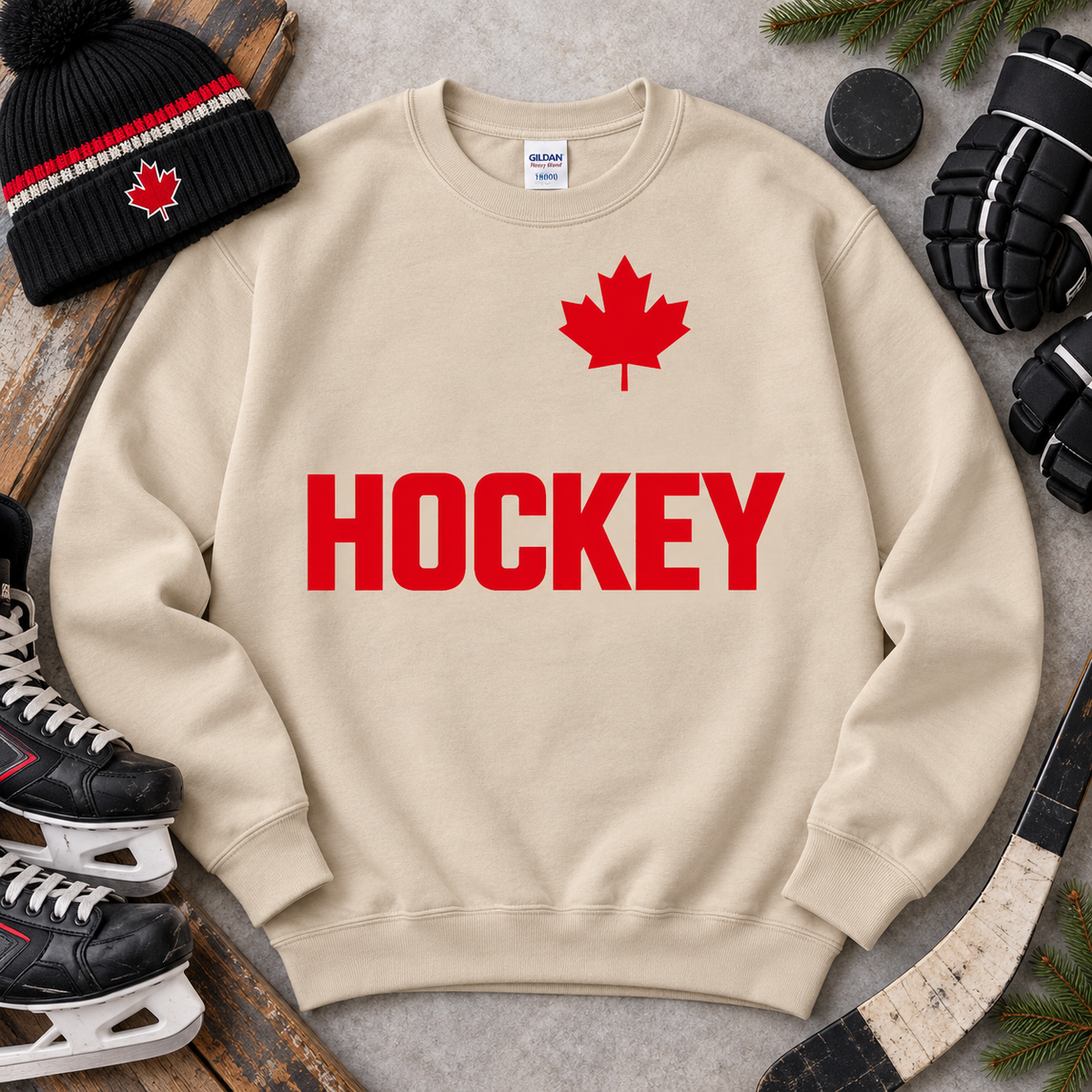 Eat Sleep Hockey Repeat Hockey Sweatshirt