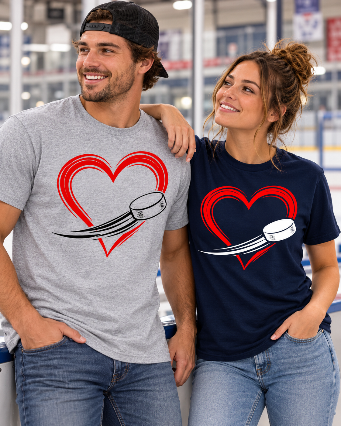 Heart Puck Hockey T-Shirt