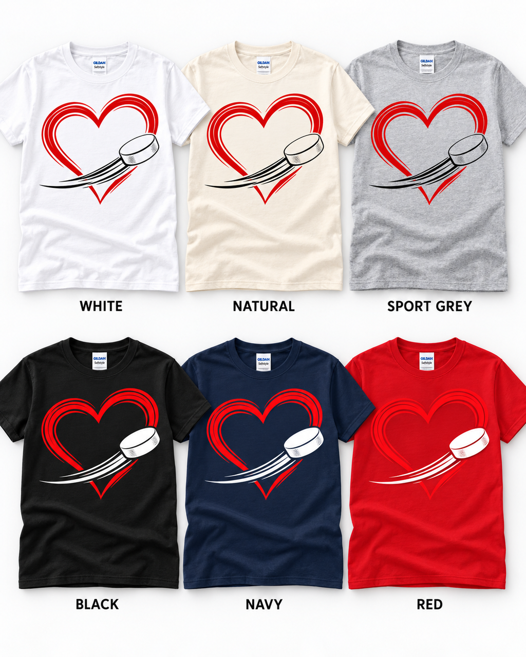 Heart Puck Hockey T-Shirt