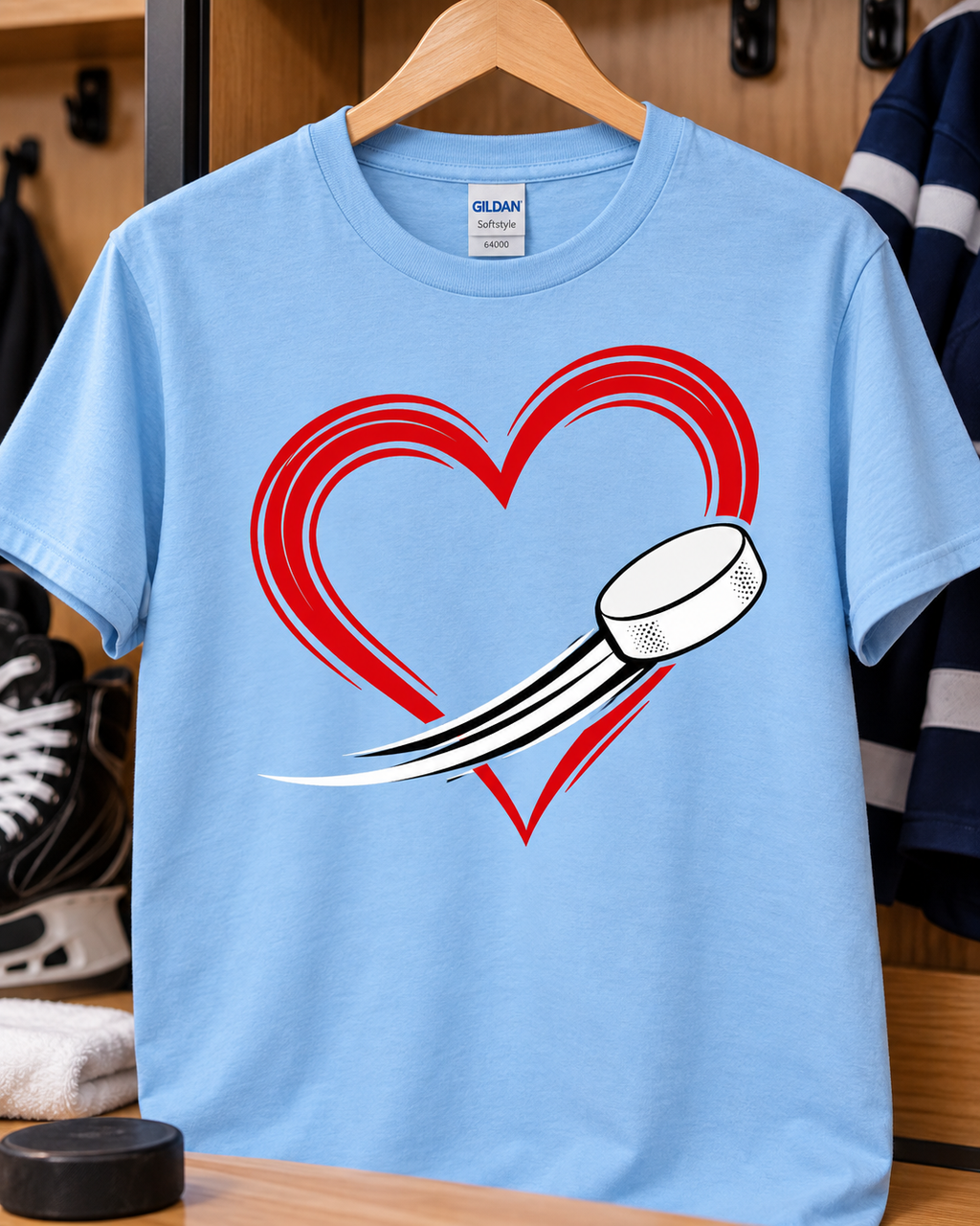 Heart Puck Hockey T-Shirt