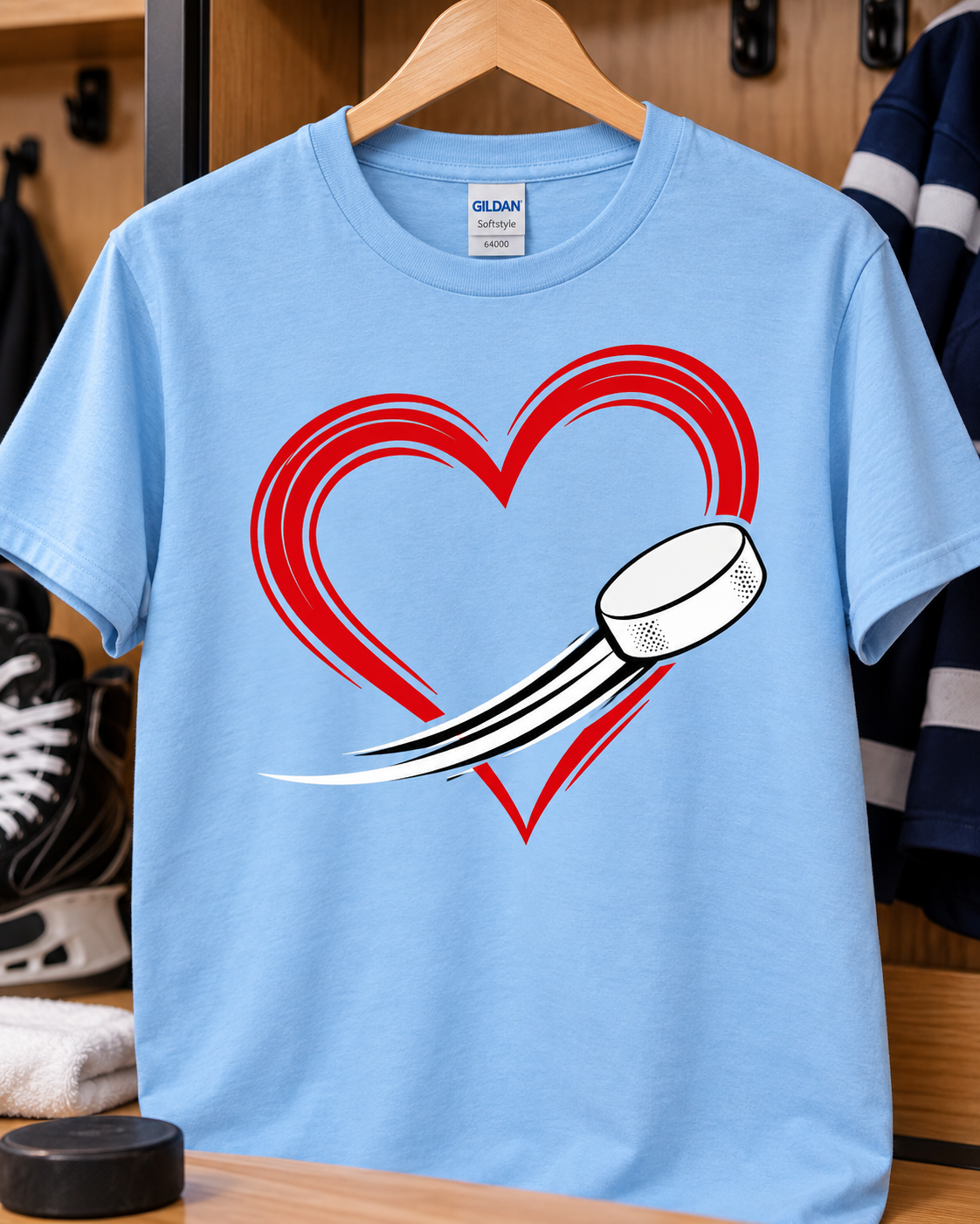 Heart Puck Hockey T-Shirt