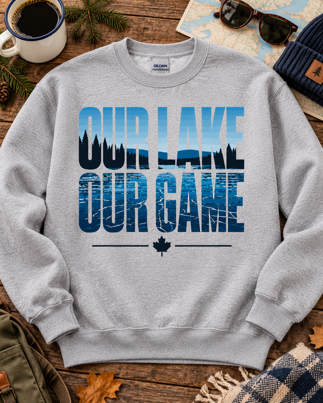Our Lake Our Game Pond Hockey Sweatshirt