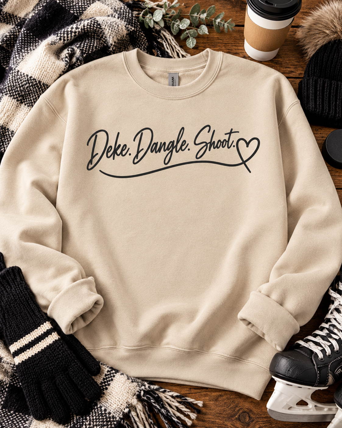 Deke Dangle Shoot Women's Hockey Sweatshirt