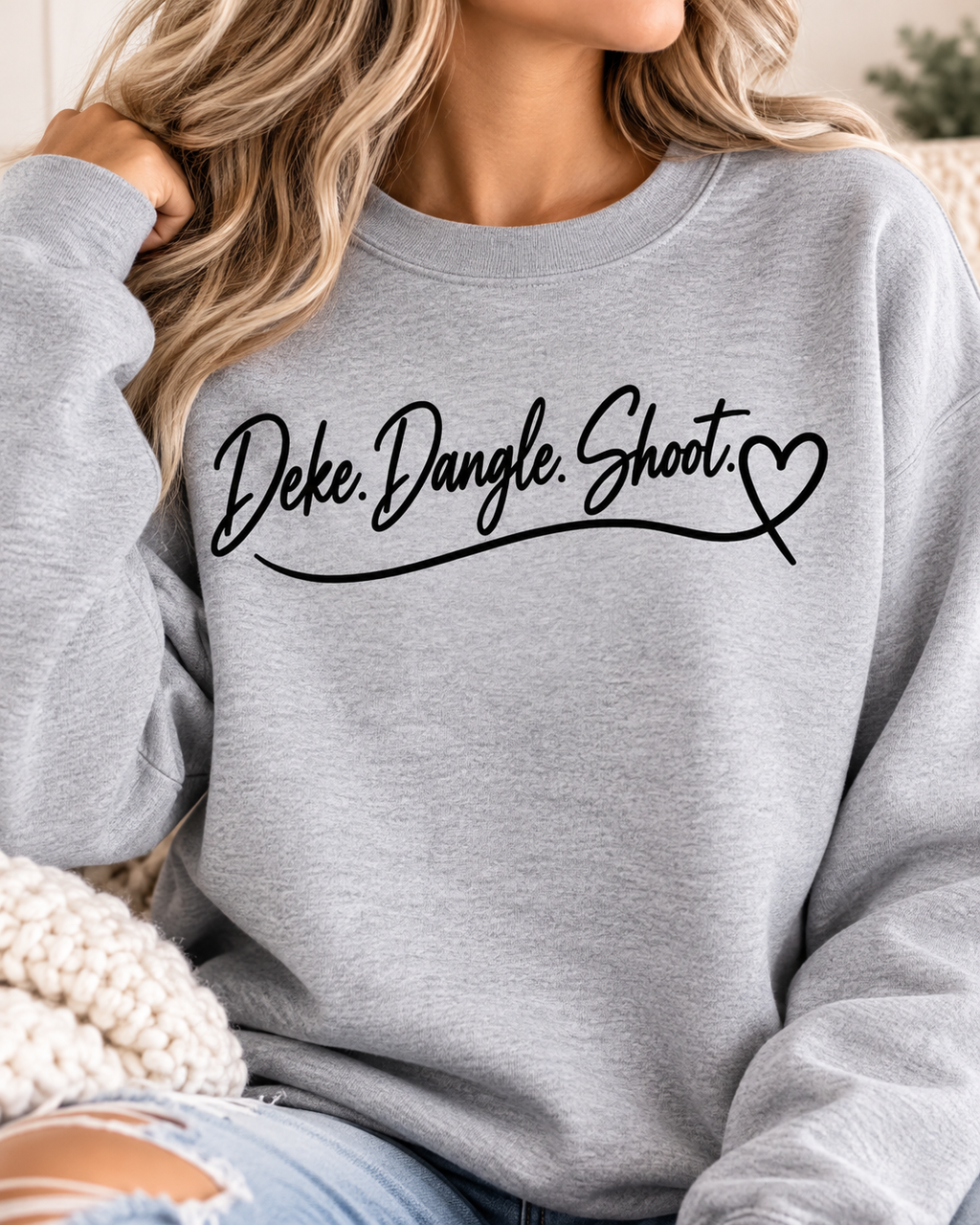 Deke Dangle Shoot Women's Hockey Sweatshirt