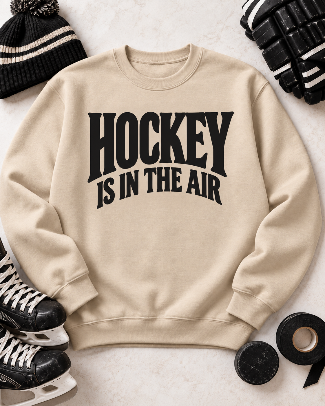 Hockey Is in the Air Unisex Crewneck Sweatshirt