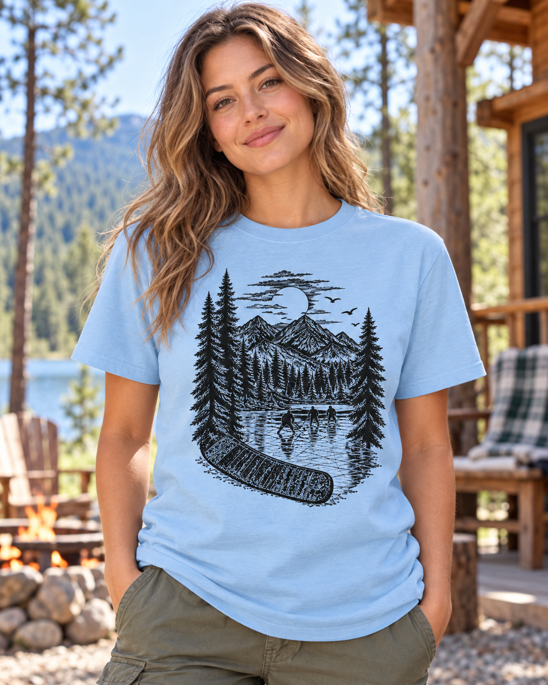 Stick Outdoors Pond Hockey T-Shirt
