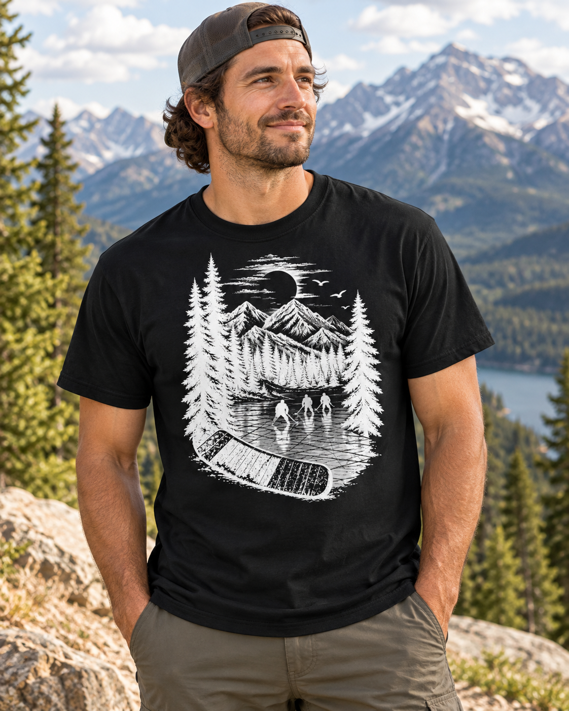 Stick Outdoors Pond Hockey T-Shirt