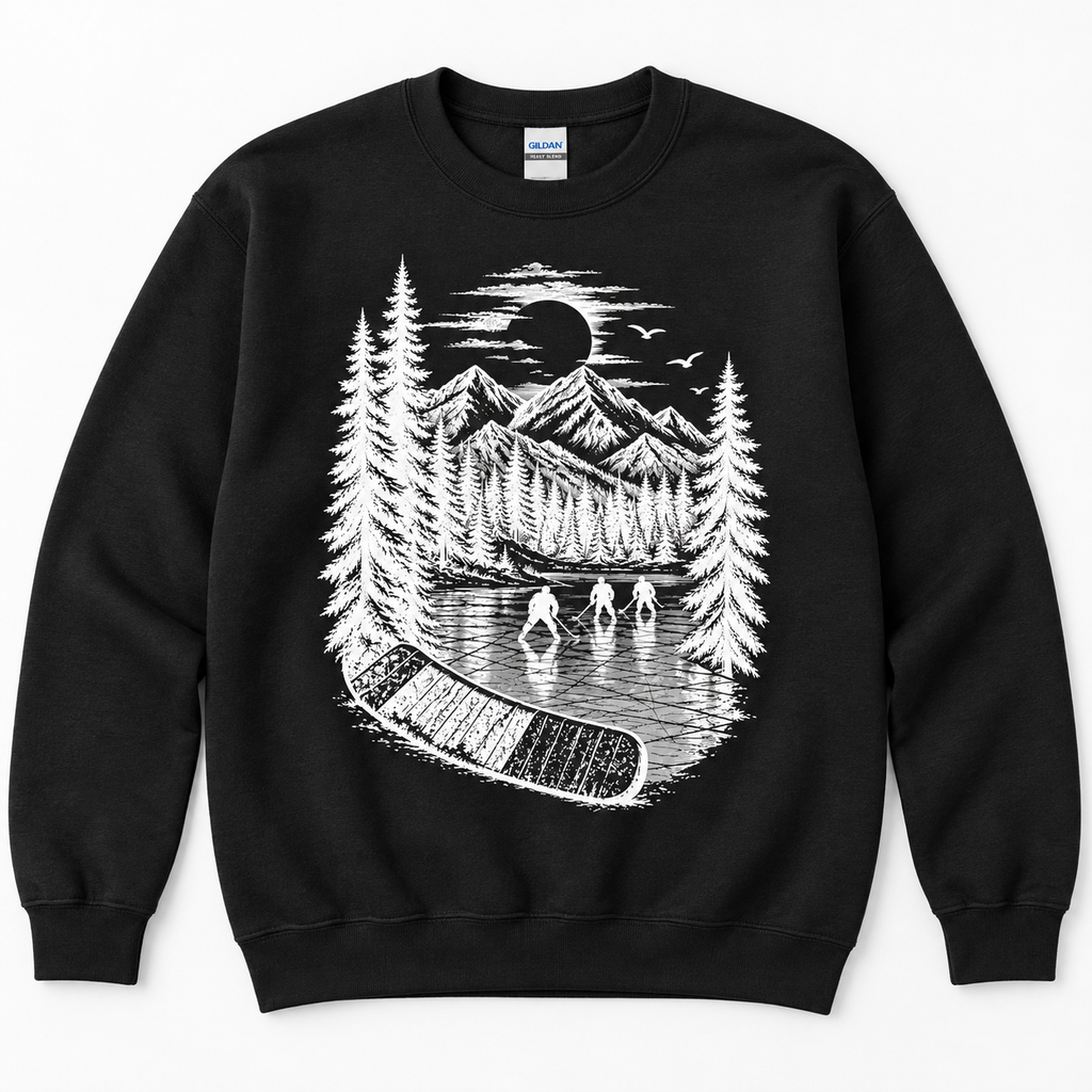 Stick Outdoors Pond Hockey Crewneck Sweatshirt