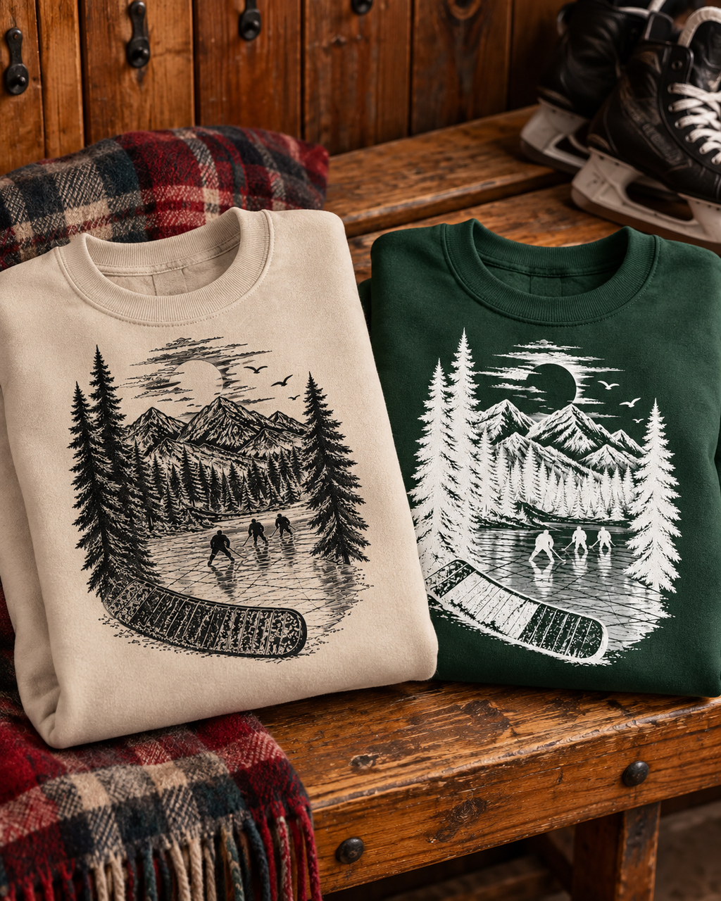 Stick Outdoors Pond Hockey Crewneck Sweatshirt