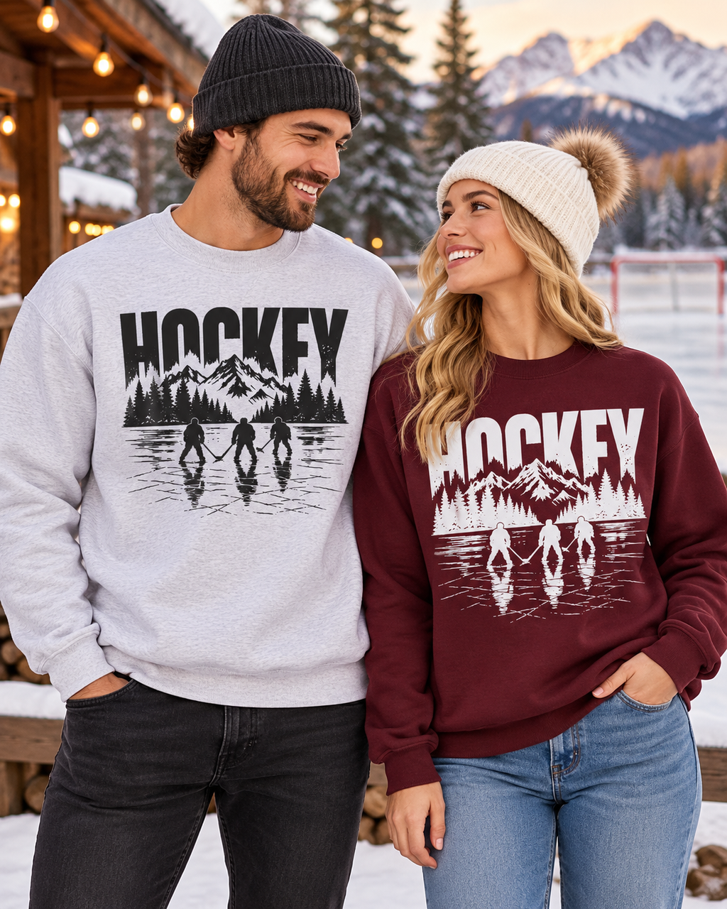 Hockey Mountain Pond Hockey Crewneck Sweatshirt