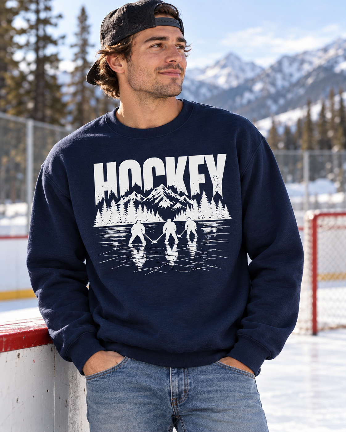 Hockey Mountain Pond Hockey Crewneck Sweatshirt